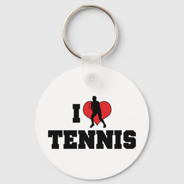 I Love Tennis Keychain (Front)