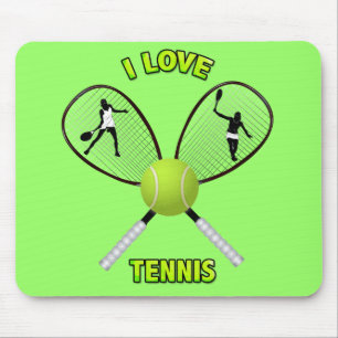 I LOVE TENNIS MOUSE PAD