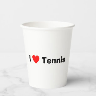 I love Tennis Paper Cups