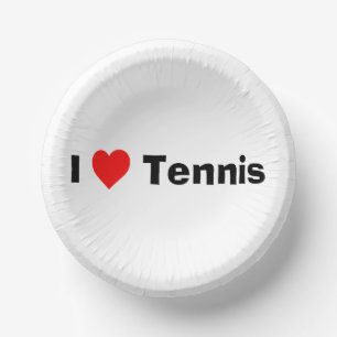 I love Tennis  Paper Plate