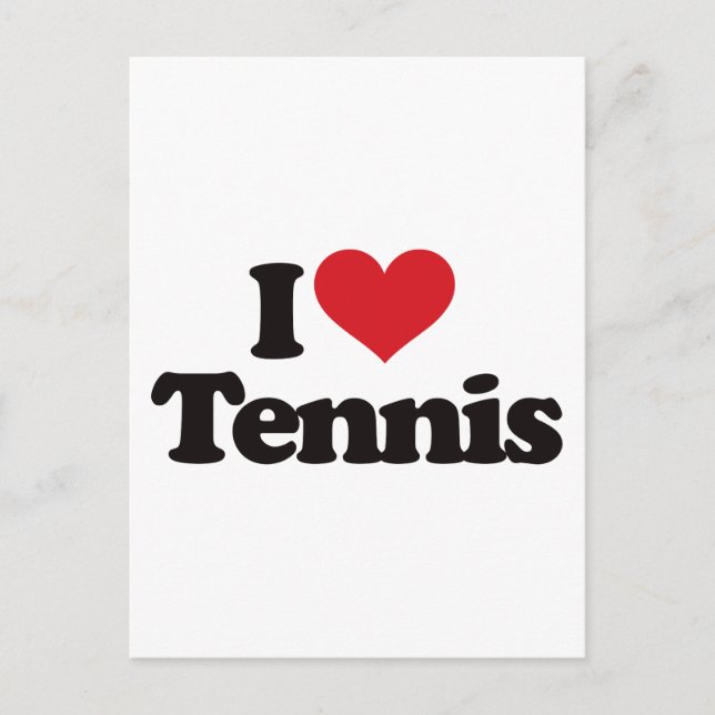 I Love Tennis Postcard (Front)