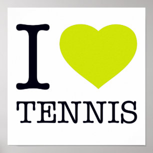 I LOVE TENNIS POSTER