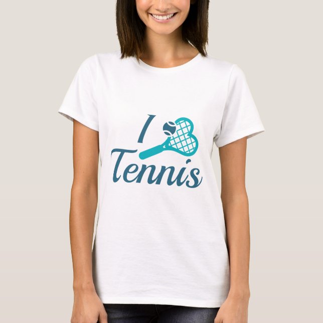 I Love Tennis T-Shirt (Front)