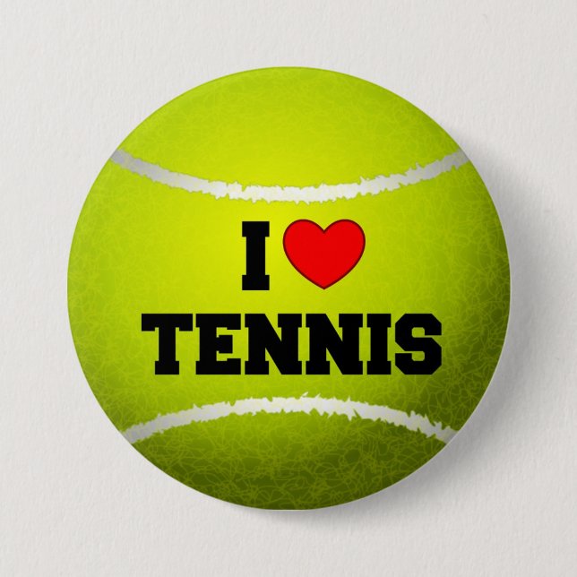 I Love Tennis - tennis ball - grass 7.5 Cm Round Badge (Front)