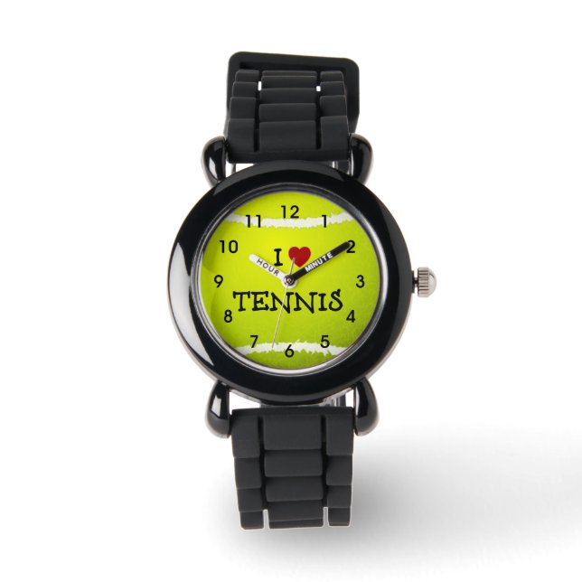 I Love Tennis - Tennis Ball Watch (Front)