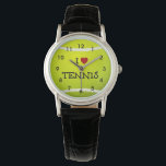 I Love Tennis - Tennis Ball Watch<br><div class="desc">I Love Tennis wrist watch.</div>
