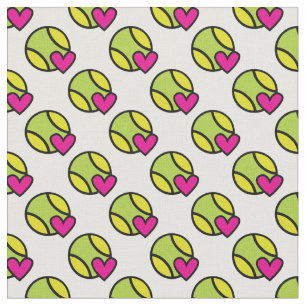 I love tennis with heart 2 - custom background fabric