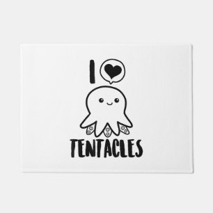 I Love Tentacles T-shirt Cute Octopus Tee Doormat