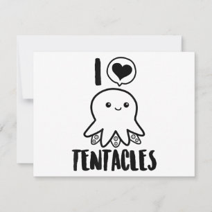 I Love Tentacles T-shirt Cute Octopus Tee Holiday Card