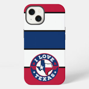 I Love Texas Colour Matched Stripes Retro Flag iPhone 13 Case