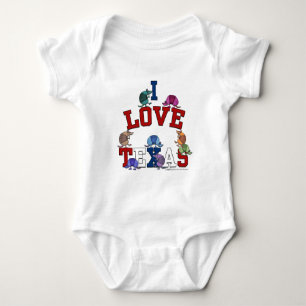 I Love Texas-Colourful Armadillos Baby Bodysuit