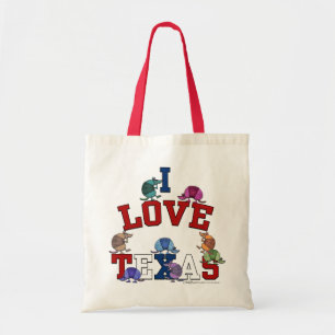 I Love Texas-Colourful Armadillos Tote Bag