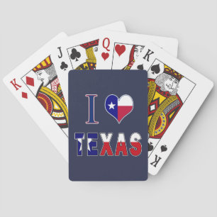 I Love Texas Flag Playing Cards