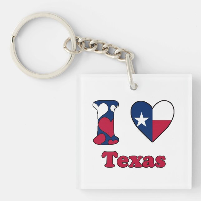 I love Texas Key Ring (Front)