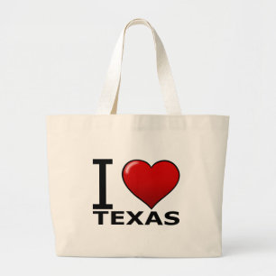 I LOVE TEXAS LARGE TOTE BAG