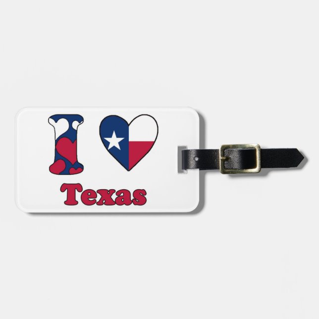 I love Texas Luggage Tag (Front Horizontal)