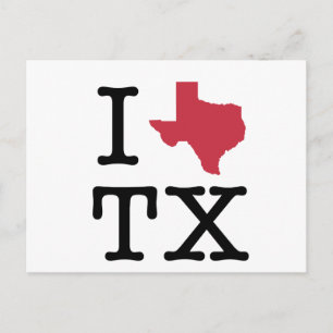 I Love texas Postcard