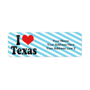 I Love Texas Return Address Label