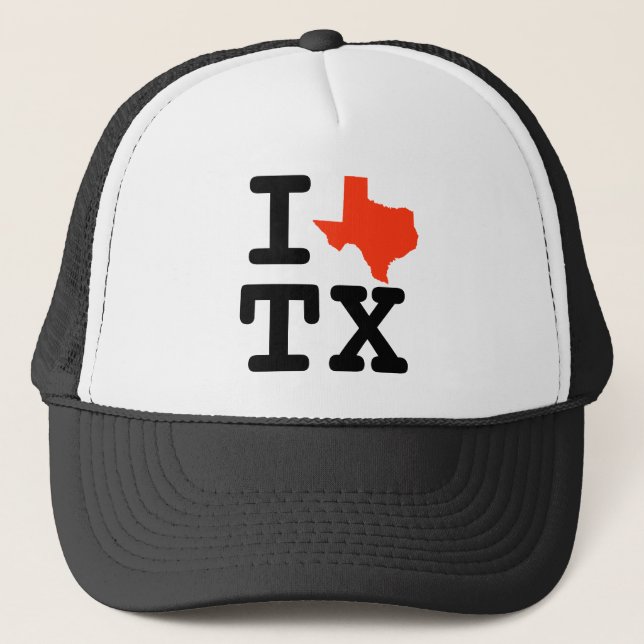 I Love Texas Trucker Hat (Front)