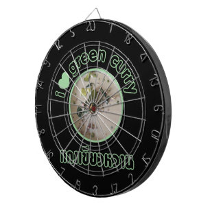 I Love Thai Green Curry ... Thailand Street Food Dartboard