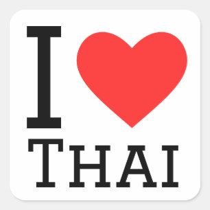 I love Thai  Square Sticker