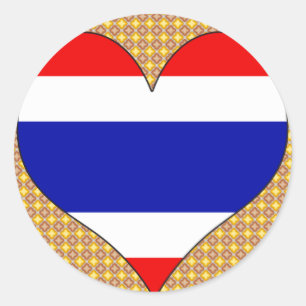 I Love Thailand Classic Round Sticker