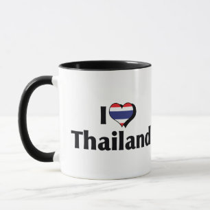I Love Thailand Flag Mug
