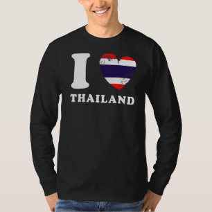 I Love Thailand Heart Flag Thailand T-Shirt
