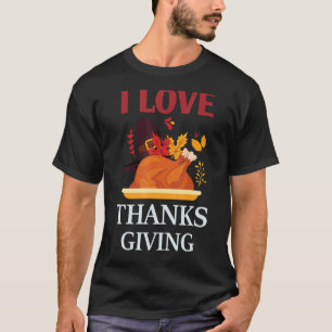 I Love Thanksgiving Costume Turkey Day Pilgrim Boy T-Shirt