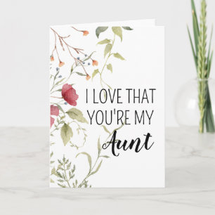 I Love That You're My Aunt Floral Gift Card