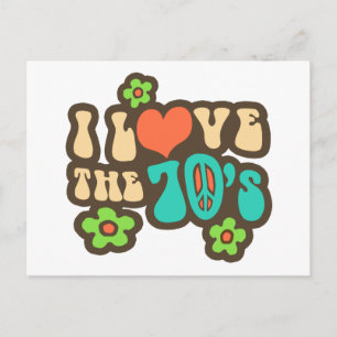 I Love The 70's Postcard