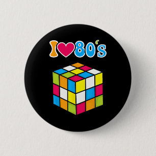 I Love The 80s-80s Halloween Party-80s Outfit For 6 Cm Round Badge