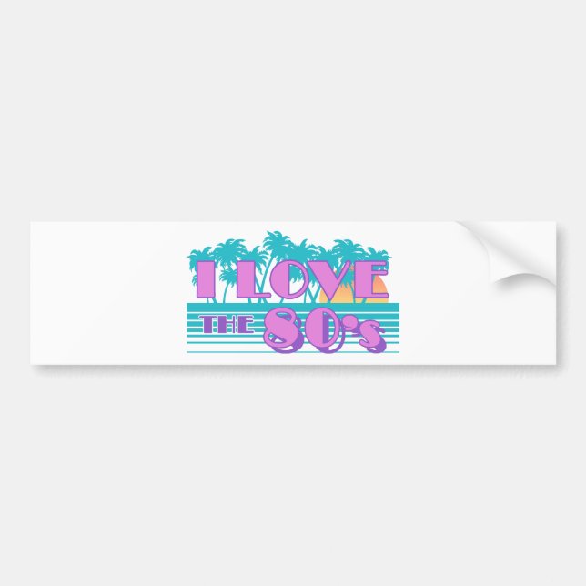 I Love The 80's Bumper Sticker (Front)