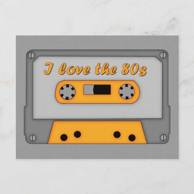 I Love The 80s (cassette) Postcard (Front)