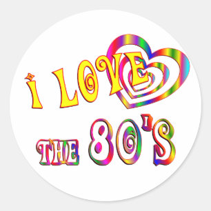 I Love the 80s Classic Round Sticker