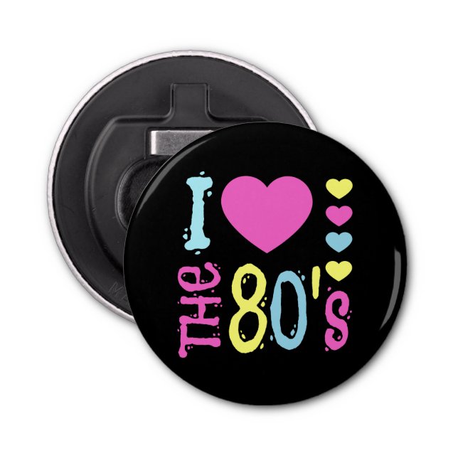 I Love the 80s Disco Costume Bottle Opener (Front)