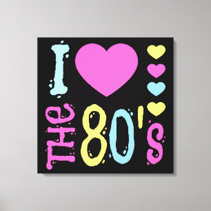 I Love the 80s Disco Costume Canvas Print