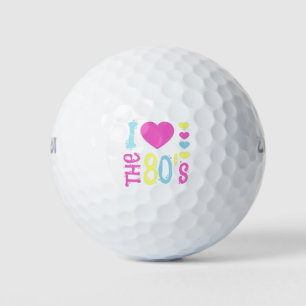 I Love the 80s Disco Costume Golf Balls