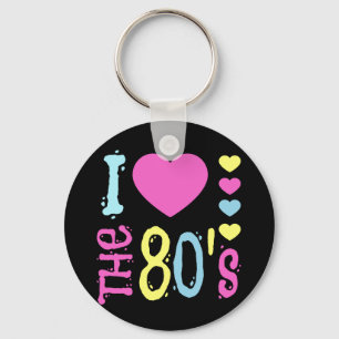 I Love the 80s Disco Costume Key Ring