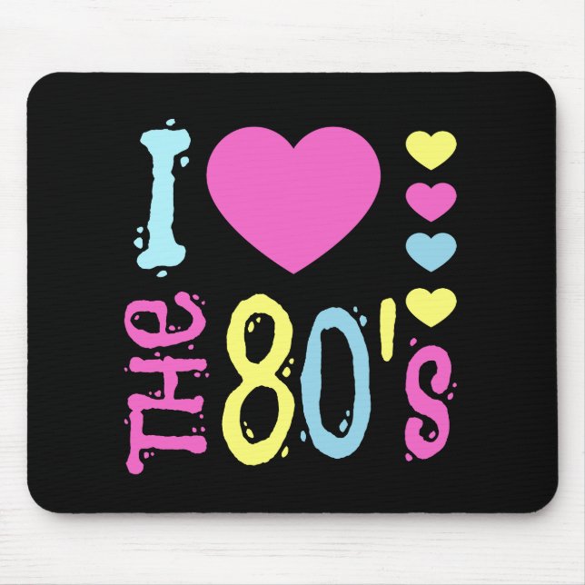 I Love the 80s Disco Costume Mouse Pad (Front)