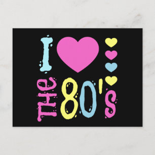 I Love the 80s Disco Costume Postcard