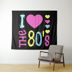 I Love the 80s Disco Costume Tapestry
