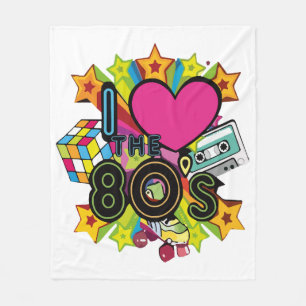 i love the 80s fleece blanket