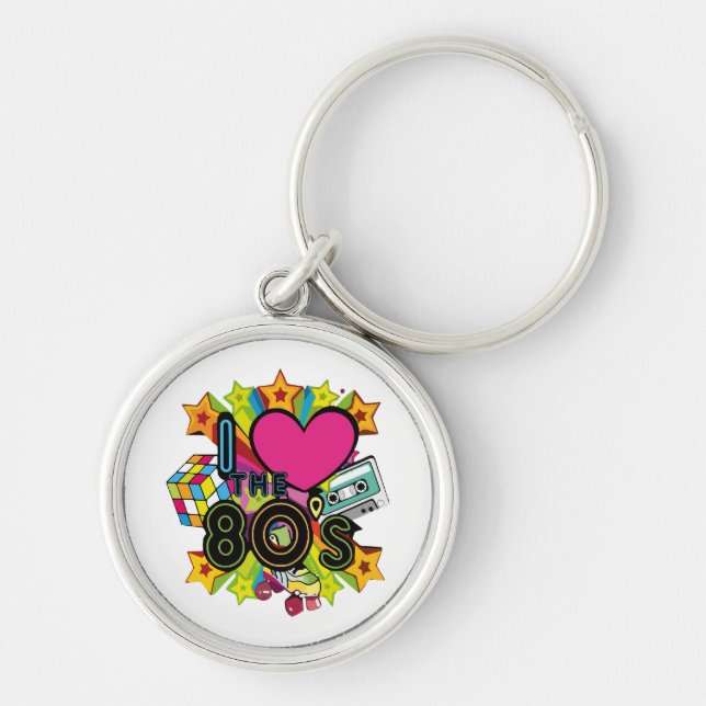 i love the 80s key ring (Front)