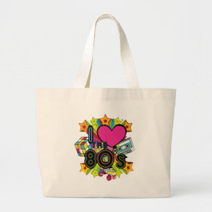 i love the 80s large tote bag