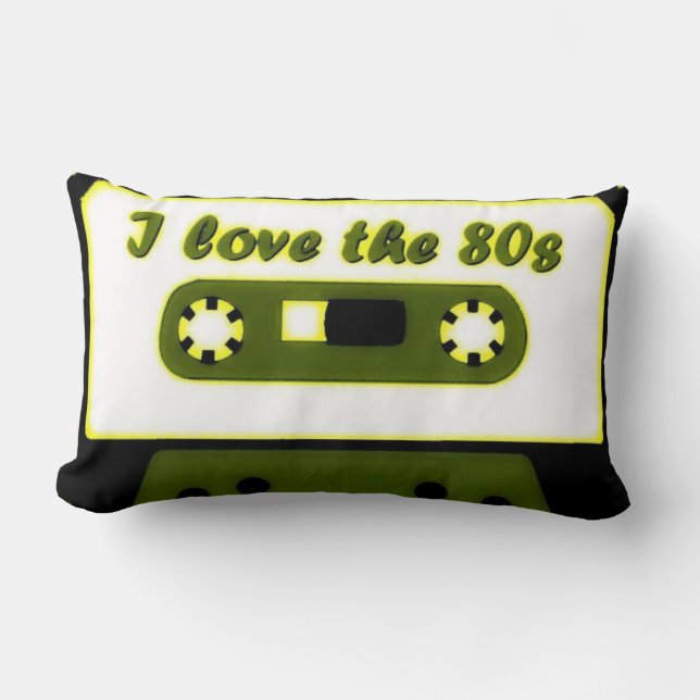 I Love The 80s Lumbar Cushion (Front)