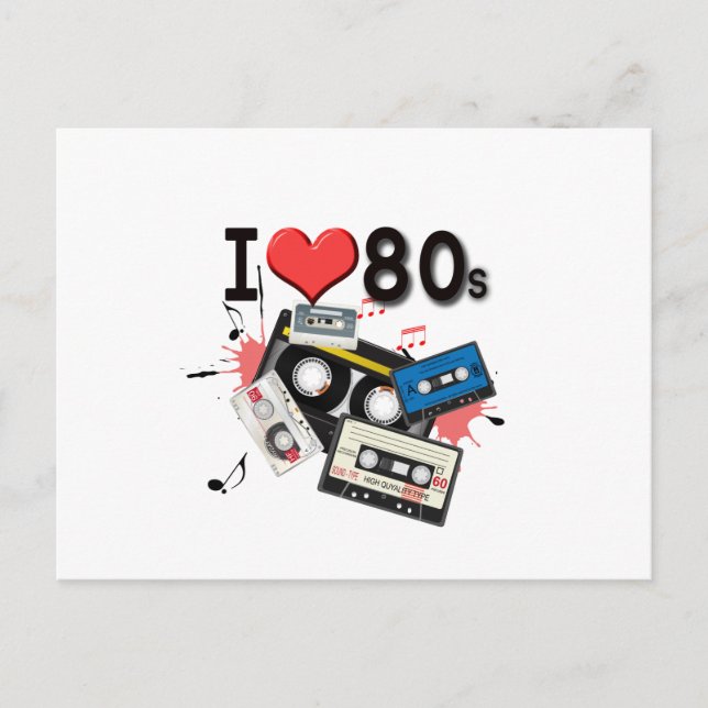 I love the 80s multiple products selected postcard (Front)