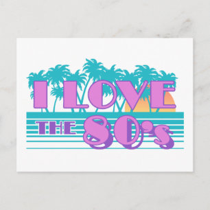 I Love The 80's Postcard