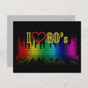 I Love The 80's Postcard