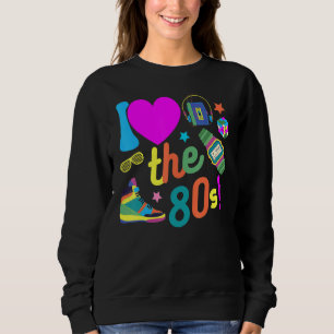I love The 80s Retro Party 80's Costume for Men W Sweatshirt